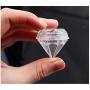 RONRONS 30 Pieces 5 Gram Diamond Shaped Cosmetic Containers Empty Clear Travel Jar Pot