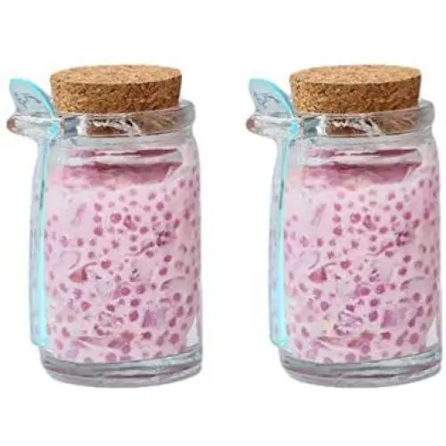2er Glasbehälter mit Deckeln Süßigkeiten-Glas-Behälter Joghurtbehälter Marmeladenglas - Glas-Behälter für Zuhause und Geschäft