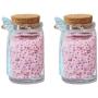 UPKOCH 2Pcs Glass Jars with Lids Spoon Pudding Bottle Yogurt Container Jam Bottle Glass Pudding Jars Yogurt Jars for Home Store