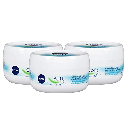 NIVEA Soft Moisturizing Crème- Pack of 3, All-In-One Cream For Body, Face and Dry Hands - Use After Hand Washing - 6.8 oz. Jars NIVEA Soft Moisturizing Crème- Pack of 3, All-In-One Cream For Body, Face and Dry Hands - Use After Hand Washing - 6.8 oz. Jars