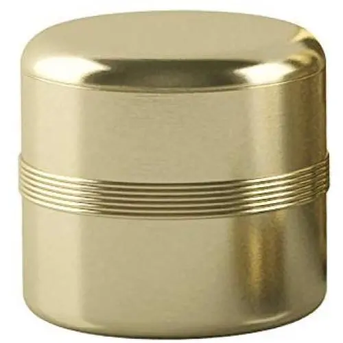 Nu Steel Schmuckkollektion Wattebäuschehalter, Badezimmer Schränke Organizer, Behältnis, Apothekerglas für Wattebäusche, Kugeln, Rund, Reicher Gold Finish