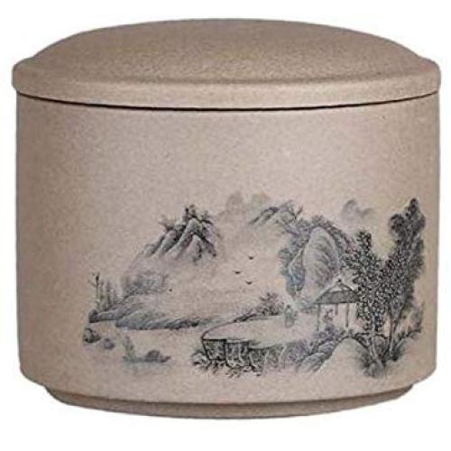 DRAGON SONIC Moisture-Proof Tea Caddy Sealed Storage Tea Jar Ceramic Tea Can, D01