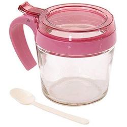 Kitchen Food Storage Jar Airtight Food Storage Kitchen Glass Jar Moisture-Proof Home Multi-Purpose Jam Bottle Cruet Pink Cruet Jar Glass