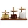 LQQGXLCondiment bottle, jar condiment storage box Spice jar glass cruet food storage container sugar and salt set with lid spice jar