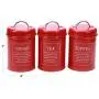 Vente flash : Jeu de 3 Boîtes de Conservation Alimentaire Métalliques X021 avec Couvercle (Rouge) Vente flash : Jeu de 3 Boîtes de Conservation Alimentaire Métalliques X021 avec Couvercle (Rouge)