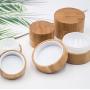 2Pcs 50ml/1.7oz Empty Refillable Cosmetic Jars with Bamboo Shell and Liner Facial Cream Pots Tins Boxes Cases Containers Dispense Sample Bottles for Cosmetic Cream Lotion Storage