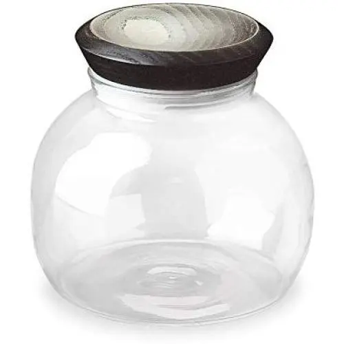Bocal en verre Morinox 2265 Multi-Usage avec Couvercle Bois - 18 cm (H 16 cm) - Transparent Bocal en verre Morinox 2265 Multi-Usage avec Couvercle Bois - 18 cm (H 16 cm) - Transparent