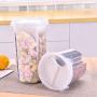 UPKOCH Food Storage Plastic Clear 4 Compartments Detachable Kitchen Cereal Container Dry Food Storage Jar with Lid for Kitchen Food