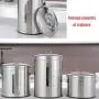 Contenant en Acier Inox Étanch, Conservation Alimentaire, Café, Snacks, Lait en Poudre, Sucre, Farine, avec Couvercle (Couleur : Argent, Taille : 12KG) Contenant en Acier Inox Étanch, Conservation Alimentaire, Café, Snacks, Lait en Poudre, Sucre, Farine, avec Couvercle (Couleur : Argent, Taille : 12KG)