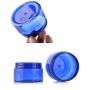 6Pcs 3.3 Ounce Blue Round Plastic Jars with Inner Liners and Aluminum Lids Empty Travel Sample Containers Bottles for Makeup Sample Lotion Facial Cream Mask Ointment