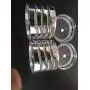 SATISFACTORY NATION Small 2 Pc Food Grade Plastic Multi Purpose Jar/Containers/Wave Design with Chrome Finish Waves/Food Storage boxes