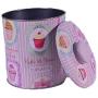 Tin Bucket Canister Metal Iron Storage Box with Lid