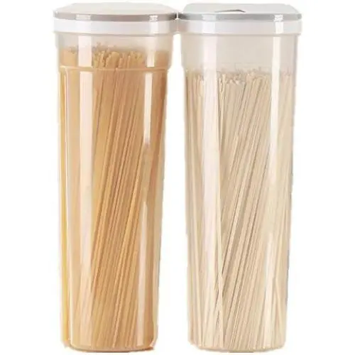 Contenant de Rangement pour Pâtes Emoyi / Spaghetti, Étanche avec Couvercles Sécurisés et Doseur (Set de 2)