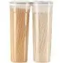 Contenant de Rangement pour Pâtes Emoyi / Spaghetti, Étanche avec Couvercles Sécurisés et Doseur (Set de 2)