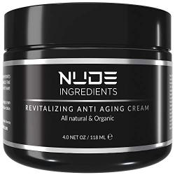 Nude Ingredients Mens Anti Aging Face Cream For Men - Day and Night Cream - Essential Facial Moisturizer for Men - Wrinkle Cream For Men - Cream For Dry Skin - Scented - 4 Ounce