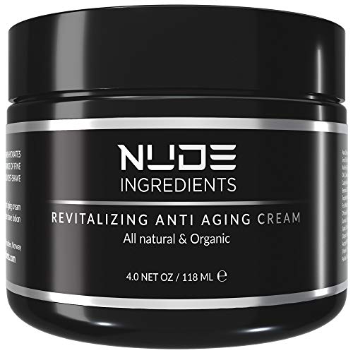 Nude Ingredients Mens Anti Aging Face Cream For Men - Day and Night Cream - Essential Facial Moisturizer for Men - Wrinkle Cream For Men - Cream For Dry Skin - Scented - 4 Ounce