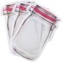 YAIKOAI 15 Pieces Mason Jar Zipper Bag Reusable Airtight Seal Food Storage Bags Snack Tea Sandwich Candy Ziplock Bags for Travel Camping Picnic-S+M+L