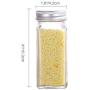FEOOWV 10 Pcs Empty Square Glass Spice Jars Set for Storing Seasoning Salt Pepper,4oz/120ml, Pour/Sift Shaker Lid