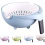 JUSTDOLIFE Kitchen Colander Multi-purpose Stackable Vegetable Strainer Bowl Washing Bowl