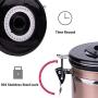 Airtight Coffee Bean Sealed Can Container With Exhaust Valve Stainless Steel Coffee Storage Coffee Tea Storage Jar Canister Container Pot Tank Stainless Steel for Coffee Tea Sugar Cereal Brown by SOP