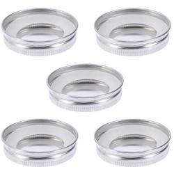Vosarea 10PCS Glass Mason Jars Lids Silicone Seals Leakproof Secure Mason Jars Caps (Silver)