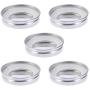 Vosarea 10PCS Glass Mason Jars Lids Silicone Seals Leakproof Secure Mason Jars Caps (Silver)