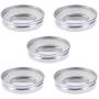 BESTONZON 10pcs Stainless Steel Mason Jar Lids Storage Cap with O-Shape Silicone Seals Reusable and Leak Proof 70mm