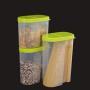 Kitchen Storage Box Food Storage Container 3 Piece Set Buckle Sealed Plastic Bottle Jar Refrigerator Food Storage Tank Moisture