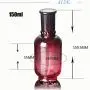 1 Stück 5 Oz Weinrote Glas-Lotionflasche mit Kunststoff-Pumpenkopf, Leere, Wiederbefüllbare Gesichtscreme-Behälter, Make-up-Lotion-Kosmetikverpackungen – KOSTENLOSER Trichter