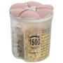 Multi-Grain Storage Box, Transparent Plastic Cereal Storage Containers Divider with Lids & Pour Spout for Dry Food, Flour, Sugar, BPA Free