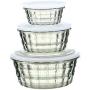 Kitchen Food Storage Jar Airtight Food Storage Plastic Food Container With Lid 3-Piece Set Food Storage Jar Kitchen 100% BPA Free Used For Freezer Dishwasher (Color : Green)