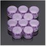 XTKID Mini Cosmetic Empty Jar Pot Eyeshadow Makeup Face Cream Container Plastic Nail Art Cosmetic Round Travel Bottle Set- 10 Pcs (Color : Pink)