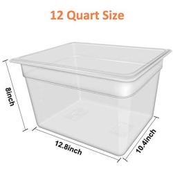 Sous Vide Container 12 Quart for Immersion Circulator and Sous Vide Cooker,Food Storage Container,Plastic Container for Kitchen Storage,Clear Square Container with Cleaning Cloth