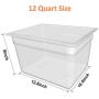 Sous Vide Container 12 Quart for Immersion Circulator and Sous Vide Cooker,Food Storage Container,Plastic Container for Kitchen Storage,Clear Square Container with Cleaning Cloth