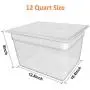 Sous Vide Container 12 Quart for Immersion Circulator and Sous Vide Cooker,Food Storage Container,Plastic Container for Kitchen Storage,Clear Square Container with Cleaning Cloth Sous Vide Container 12 Quart for Immersion Circulator and Sous Vide Cooker,Food Storage Container,Plastic Container for Kitchen Storage,Clear Square Container with Cleaning Cloth