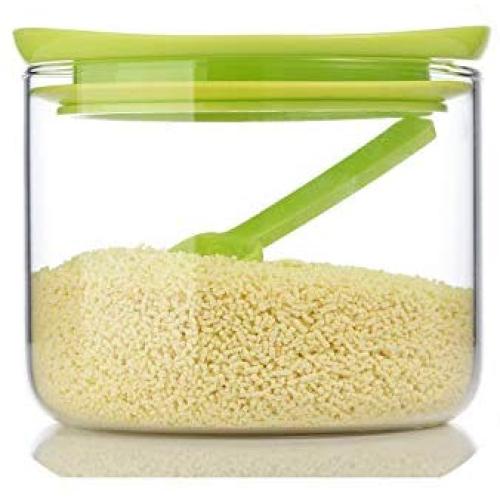 Kitchen Storage Jar Glass Spice Jar With Lid 500Ml Food Grade Canister Airtight Food Container Herb Stock Bottle Color Random,Random Color 500Ml