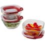 Boîtes de Rangement en Verre Rubbermaid Easy Find Lids, 1 Tasse, Rouge Course, 3 Pièces 2856009 Boîtes de Rangement en Verre Rubbermaid Easy Find Lids, 1 Tasse, Rouge Course, 3 Pièces 2856009