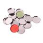 Healthcom 50 Pcs 36.5mm Empty Round Metal Tin Palette Pans Magnetic Makeup Palette Refillable Container for Cosmetic Eyeshadow Blush Lipstick Organizer Cosmetics Eyeshdow Blush Foundation Container
