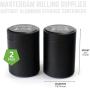 Masterdam Stash Jars - Aluminum Storage Canisters -Airtight, Smell Proof (Black)