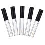 6 Pcs 2 ML 0.07OZ Empty Transparent ABS Refillable Eyeliner Bottles Leakproof Mascara Tube with Black Lids Eyelash Cream Vials Cosmetic Sample Dispenser for Travel Container