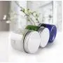 6 Pièces Pots Remplissables de 50ml - Flacons Bleus en PET avec Couvercle Aluminium et Anneau Intérieur pour Stockage Échantillons Maquillage Lotion Crème Visage Masque Ointment