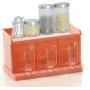 Mini Spice Jars Simple and elegant three sets of exquisite pumping plastic seasoning box set