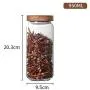 Bambusdeckel Glas Behälter Luftdichte Töpfe für Getreide, Tee, Kaffee, Kakaobohnen, Süßigkeiten, Lebensmittel (1250ml/1550ml/1000ml)