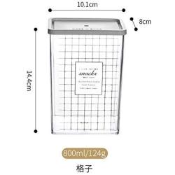 storage jar Grain container Food container Storage Box，Transparent plastic sealed cans household refrigerator kitchen food storage box storage storage box, lattice