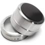 KUCY Storage Container 12Pcs Stainless Steel Magnetic Spice Tin Kitchen Storage Container Jars Clear Lid