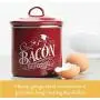 Boîte à graisse de bacon en émail sur acier - 4 pouces, rouge (Pack de 2) Boîte à graisse de bacon en émail sur acier - 4 pouces, rouge (Pack de 2)