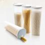 Daliuing Kitchen Storage Box Multifunctional Spaghetti Pasta Noodle Plastic Storage Jar Transparent Storage Containers Jars Blue