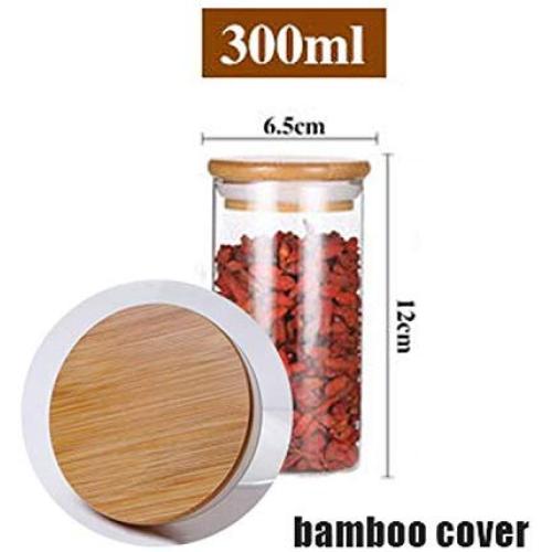 Transparent Glass Jars Seal Jars Grains Storage Bottles Spice Jar Kitchen Storage Cans Kitchen Storage Organization,Y3-6.5X12
