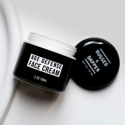 RUGGED & DAPPER Face Cream for Men, Anti-Aging Skin Care Lotion for Day and Night, 2 Oz