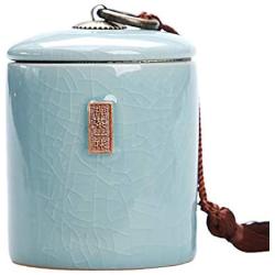 Cereal Containers Sealed Ceramic Tea Can, Travel Storage Tank Containers (color : A)